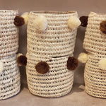 Load image into Gallery viewer, Pom pom basket brown M
