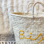 Load image into Gallery viewer, Beach bag &quot;Bisou&quot; yellow
