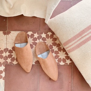 Suede Mules Sand