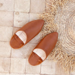 Load image into Gallery viewer, Leather mules Brown
